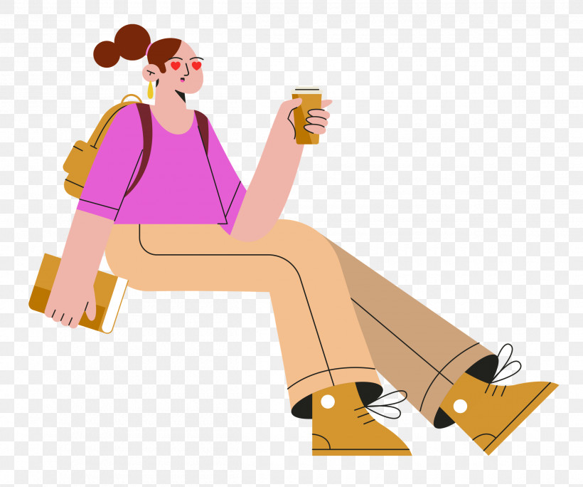 Lady Sitting On Chair, PNG, 2500x2088px, Lady, Angle, Cartoon, Character, Hm Download Free