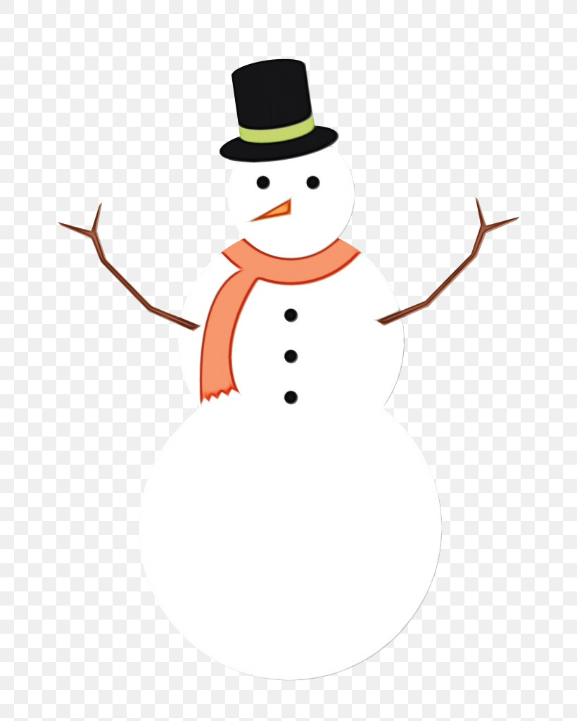 Snowman, PNG, 768x1024px, Watercolor, Cartoon, Paint, Smile, Snowman Download Free