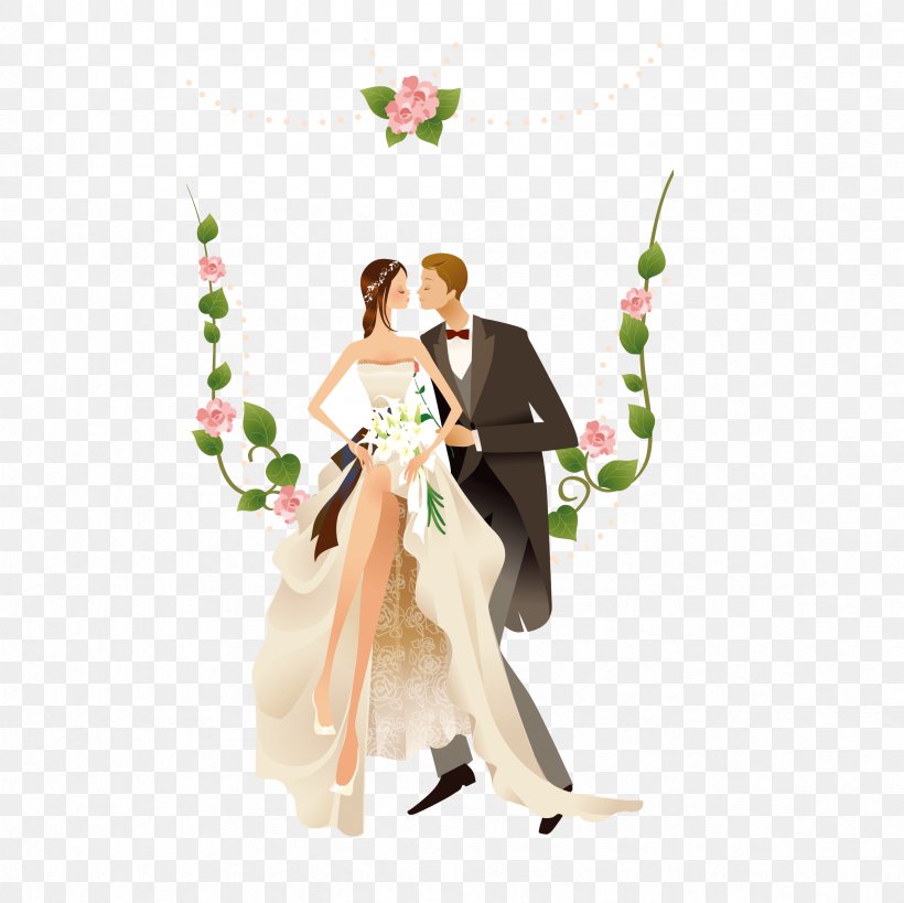 Wedding Invitation Vector Graphics Bridegroom, PNG, 2362x2362px, Wedding Invitation, Bride, Bride Groom Direct, Bridegroom, Cartoon Download Free