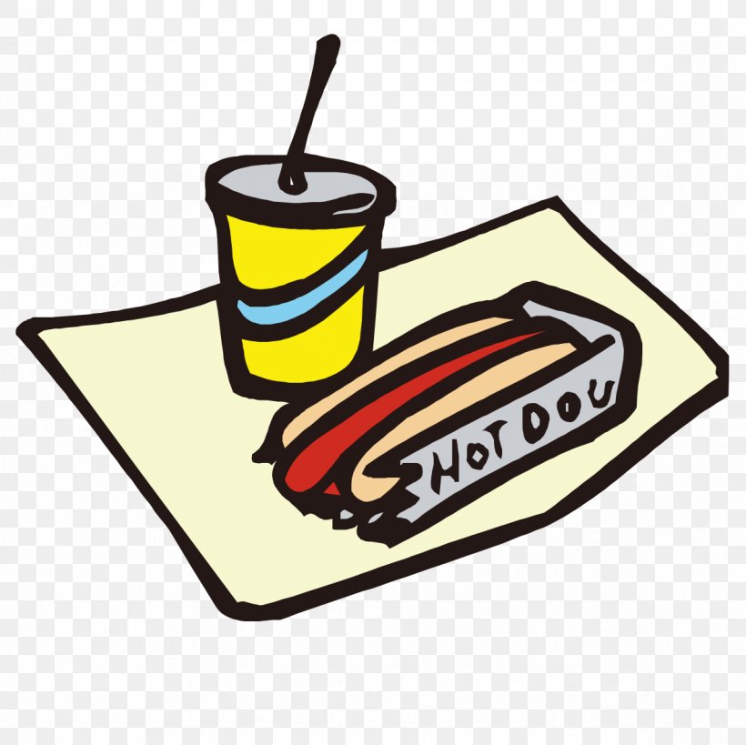 Hot Dog Soft Drink Hamburger Fast Food Clip Art, PNG, 1181x1181px, Hot Dog, Artwork, Brand, Bread, Crisp Sandwich Download Free