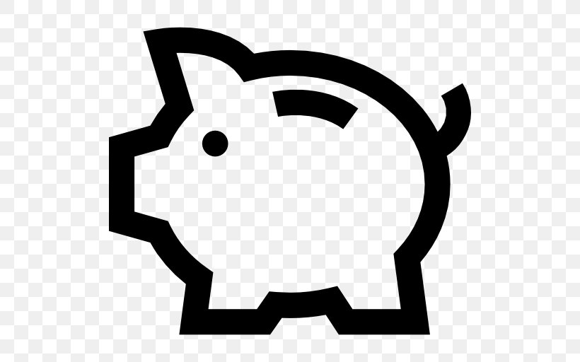 Piggy Bank Saving Money Finance, PNG, 512x512px, Piggy Bank, Bank, Bank Of Greene County, Black, Black And White Download Free