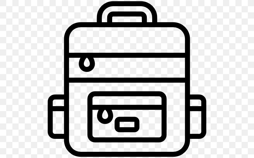 Backpack Travel Clip Art, PNG, 512x512px, Backpack, Area, Backpacking, Baggage, Black And White Download Free