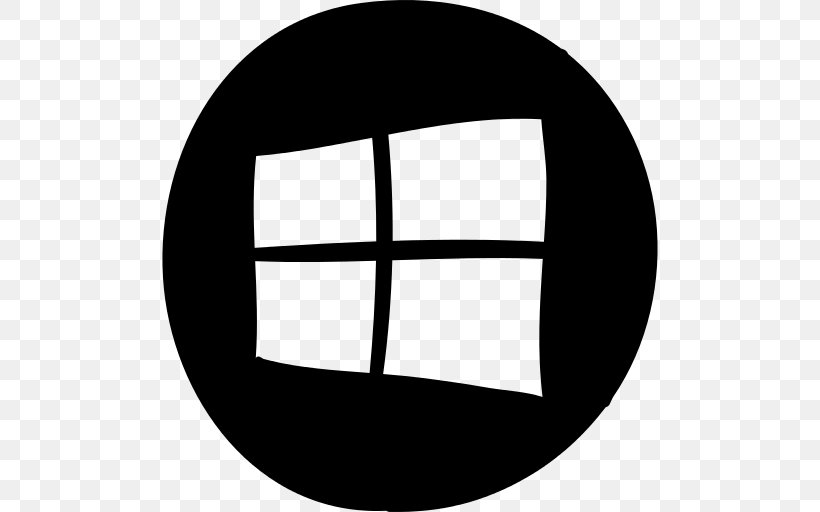 Windows 10 Microsoft Windows, PNG, 512x512px, Windows 10, Blackandwhite, Computer Software, Logo, Parallel Download Free