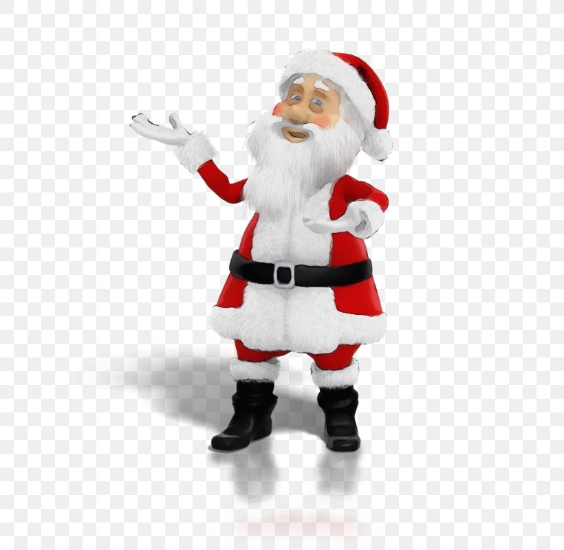 Santa Claus, PNG, 600x800px, Watercolor, Christmas, Fictional Character, Figurine, Paint Download Free