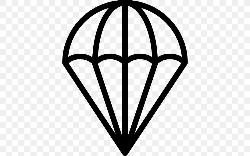 Parachute Parachuting Paragliding, PNG, 512x512px, Parachute, Area, Black And White, Business, Heart Download Free