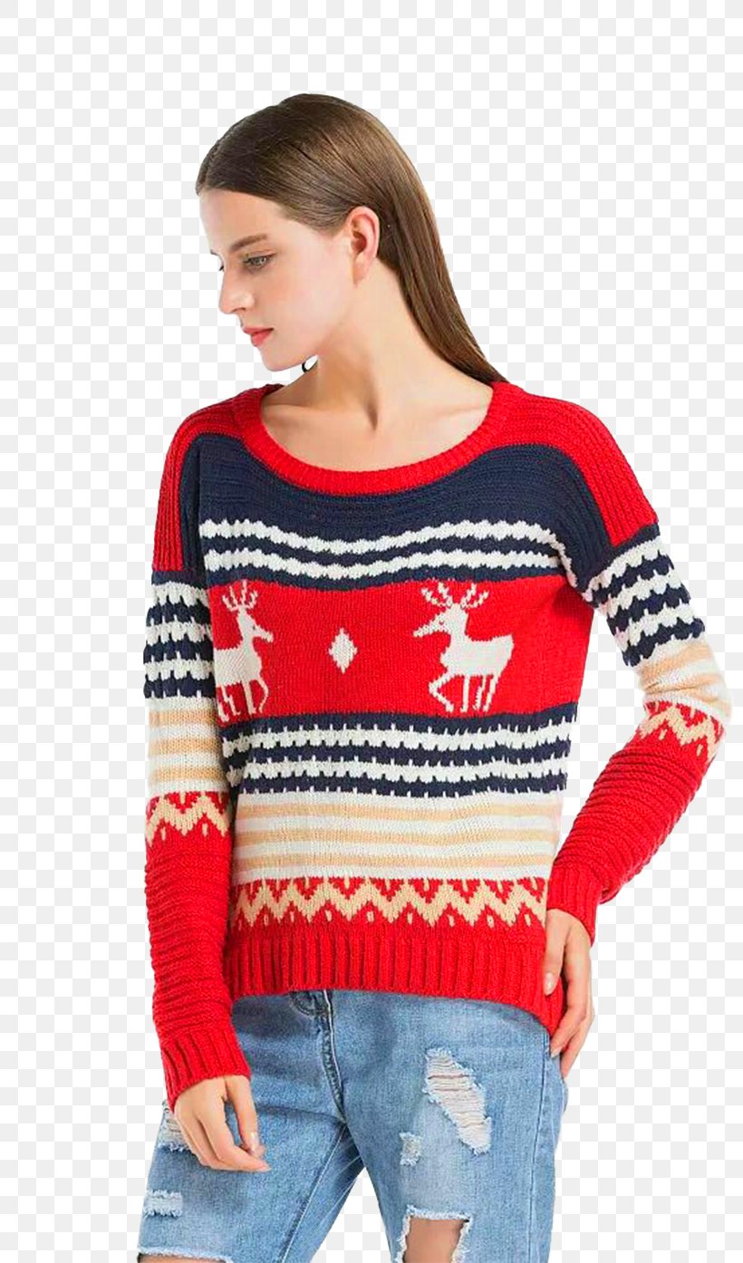 Sweater T-shirt Shoulder Sleeve Pattern, PNG, 800x1394px, Sweater, Clothing, Deer, Neck, Outerwear Download Free
