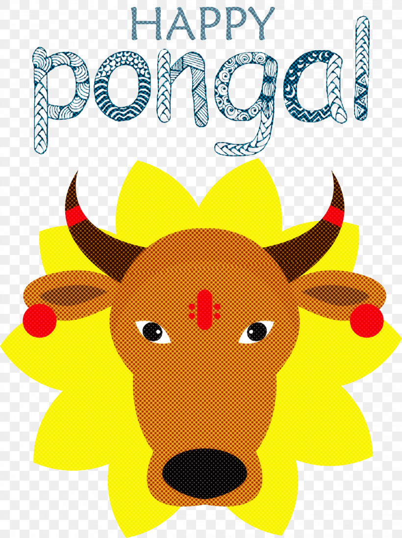 Happy Pongal Pongal, PNG, 2241x3000px, Happy Pongal, Cartoon, Charity Water, Deer, Flower Download Free