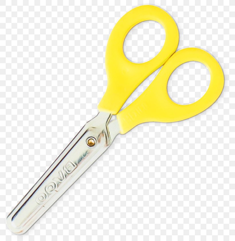Scissors Cutting Tool Yellow Tool Office Supplies, PNG, 800x840px, Watercolor, Cutting Tool, Office Instrument, Office Supplies, Paint Download Free