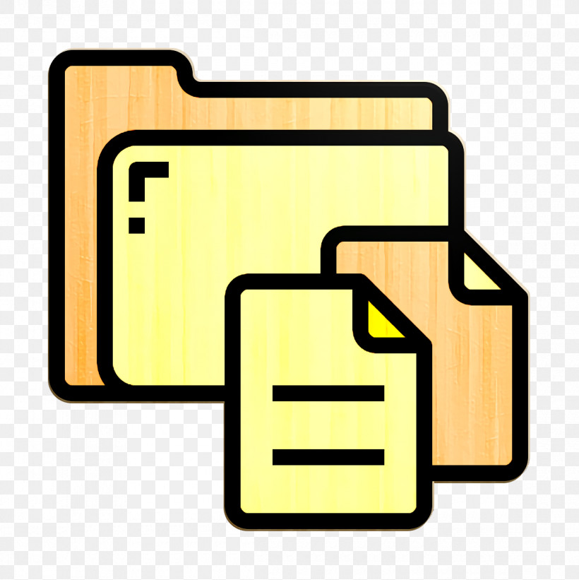 Folder And Document Icon Files And Folders Icon File Icon, PNG, 1160x1162px, Folder And Document Icon, File Icon, Files And Folders Icon, Line, Yellow Download Free