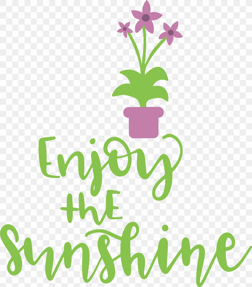 Sunshine Enjoy The Sunshine, PNG, 2639x3000px, Sunshine, Floral Design, Leaf, Line, Logo Download Free