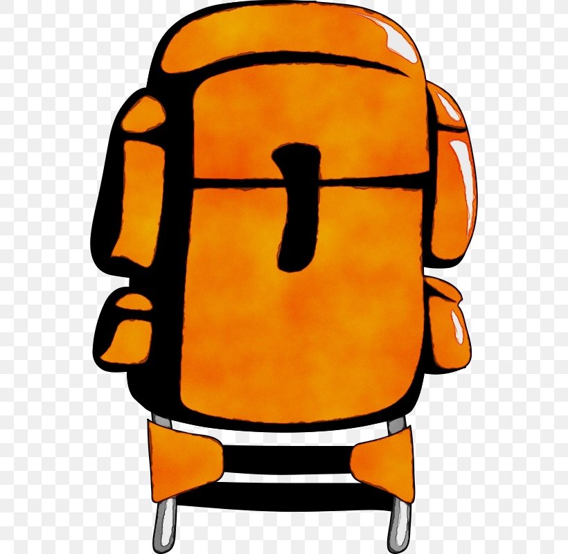 Backpack Cartoon, PNG, 560x800px, Watercolor, Backpack, Orange, Paint, Wet Ink Download Free