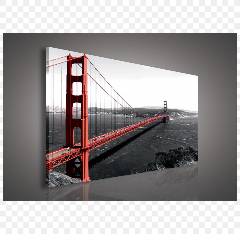 Golden Gate Bridge Carrick-a-Rede Rope Bridge Fototapeta Painting, PNG, 800x800px, Golden Gate Bridge, Architecture, Art, Bridge, Canvas Download Free