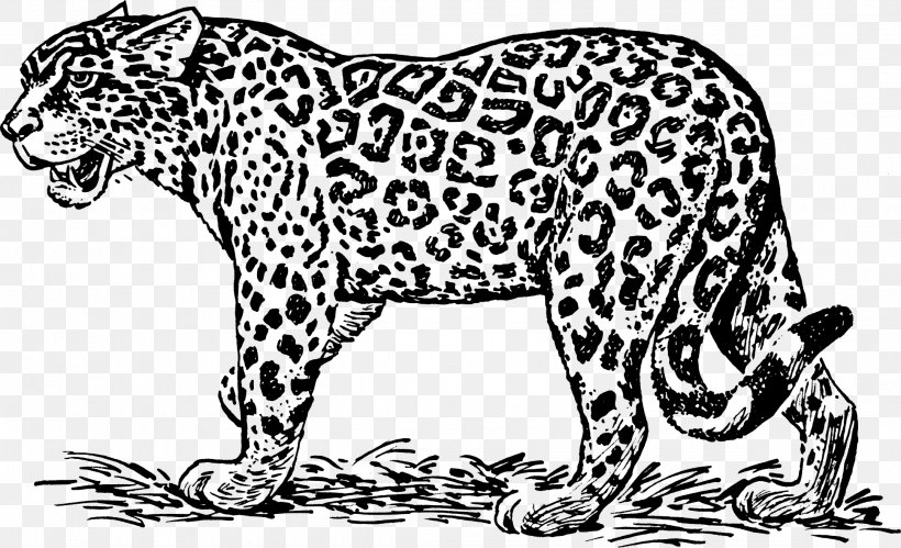 Jaguar Ocelot Black And White Clip Art, PNG, 2162x1318px, Jaguar, Animal Figure, Big Cat, Big Cats, Black Download Free