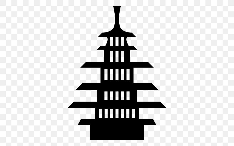 Pagoda Temple Buddhism Clip Art, PNG, 512x512px, Pagoda, Black And White, Brand, Buddhism, Buddhist Temple Download Free