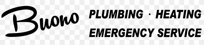 Buono Plumbing, Heating & Emergency Service Plumber HVAC Logo, PNG, 2910x645px, Plumbing, Area, Black, Black And White, Brand Download Free