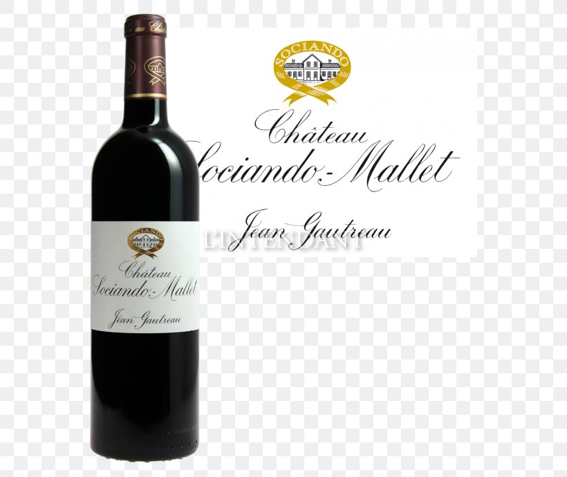 Haut-Médoc AOC Château Sociando-Mallet Red Wine, PNG, 600x690px, Wine, Alcoholic Beverage, Bordeaux Wine, Bottle, Cru Download Free
