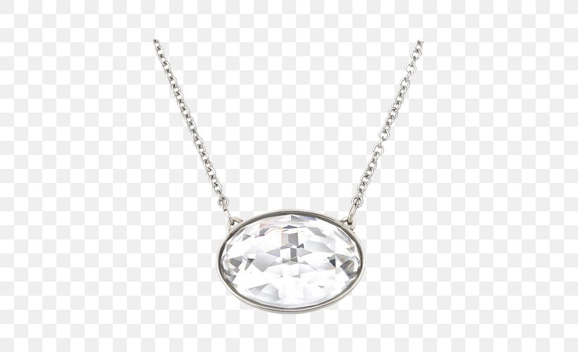 Locket Necklace Silver Chain Swarovski AG, PNG, 500x500px, Locket, Body Jewelry, Chain, Choker, Colored Gold Download Free