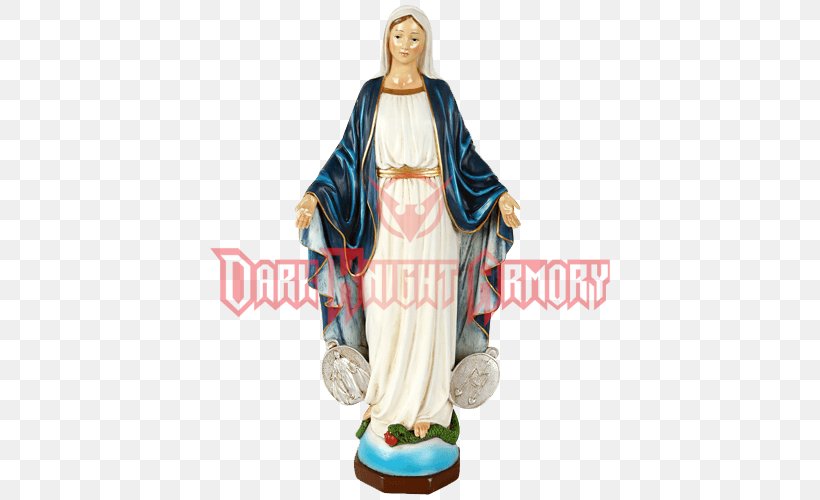 Miraculous Medal Statue Figurine Marian Apparition Our Lady Of La Salette, PNG, 500x500px, Miraculous Medal, Collectable, Costume, Female, Figurine Download Free