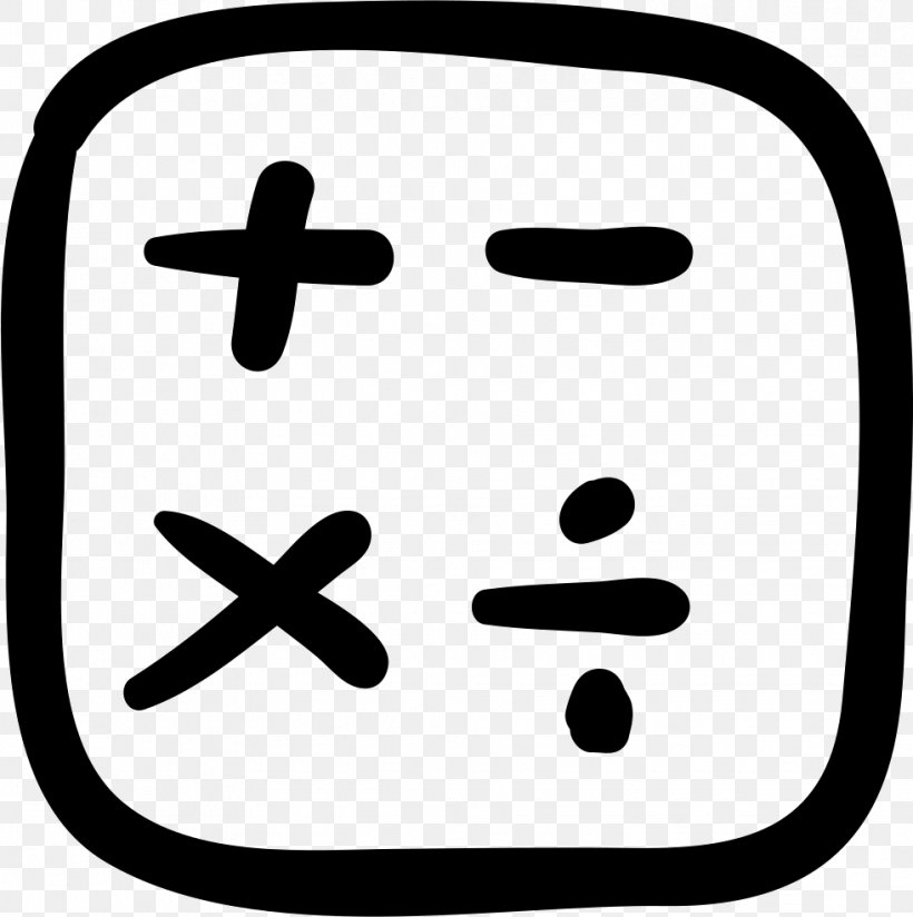 Calculator Icon Design, PNG, 981x986px, Calculator, Area, Black And White, Calculation, Icon Design Download Free