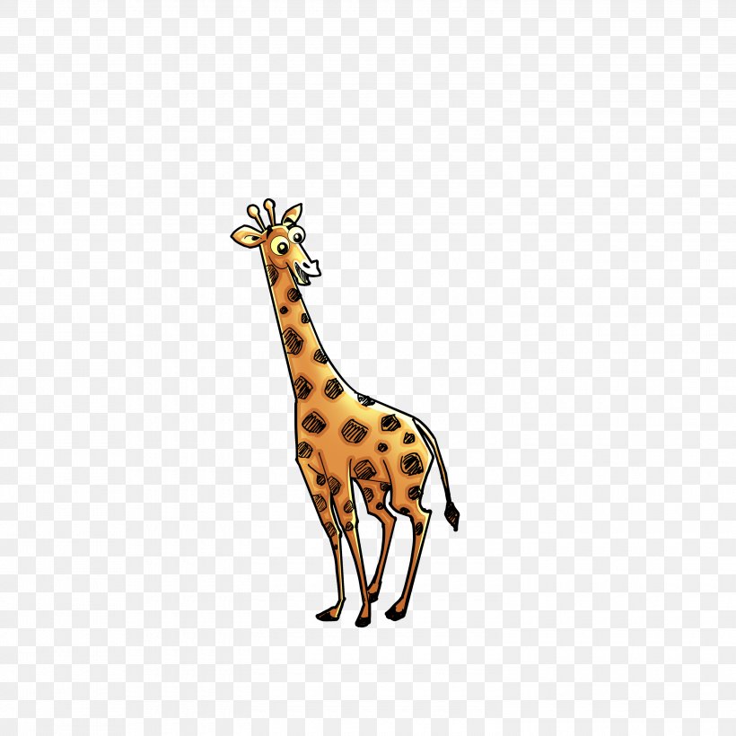 Northern Giraffe Cartoon Animation, PNG, 3000x3000px, Northern Giraffe, Animal, Animation, Cartoon, Drawing Download Free