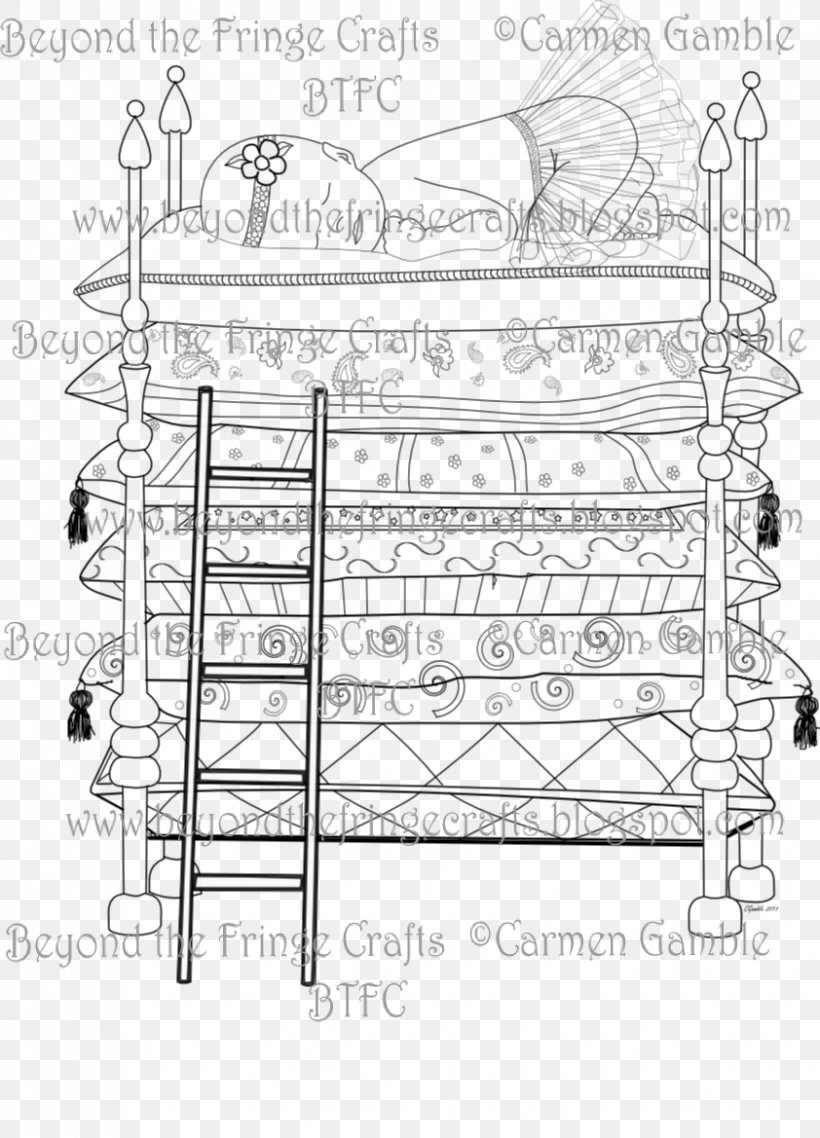The Princess And The Pea Technical Drawing, PNG, 842x1169px, Princess And The Pea, Area, Artwork, Black And White, Craft Download Free