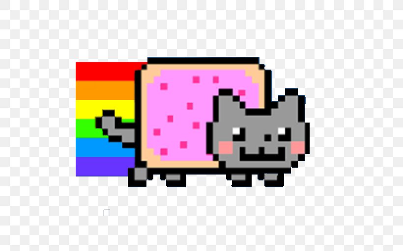 Nyan Cat YouTube Color, PNG, 512x512px, Nyan Cat, Area, Cat, Color, Drawing Download Free