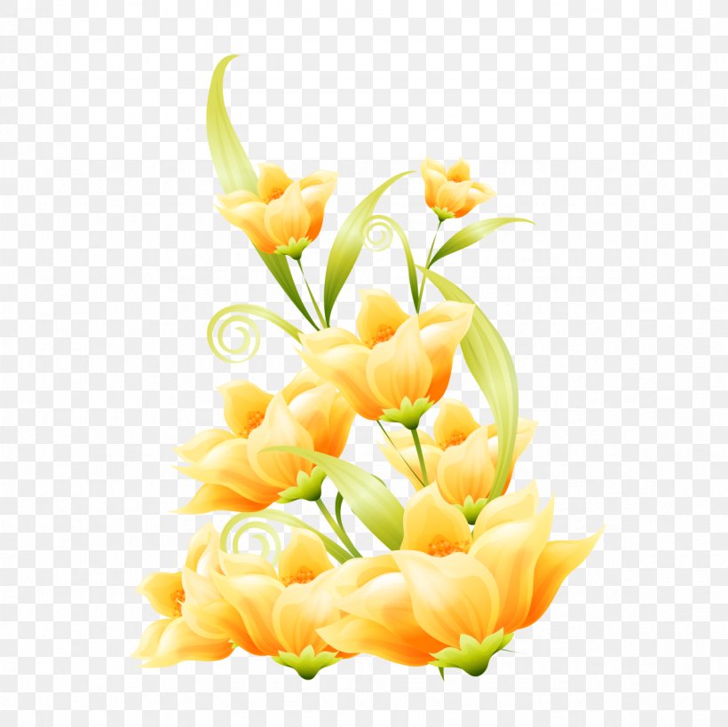 Yellow Flower Illustration, PNG, 1181x1181px, Yellow, Art, Artificial Flower, Cut Flowers, Floral Design Download Free