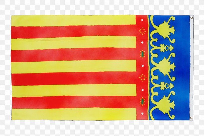 Flag San Miguel De Salinas Flag Of The Valencian Community Yellow Area, PNG, 1500x1000px, Watercolor, Area, Flag, Flag Of The Valencian Community, Meter Download Free