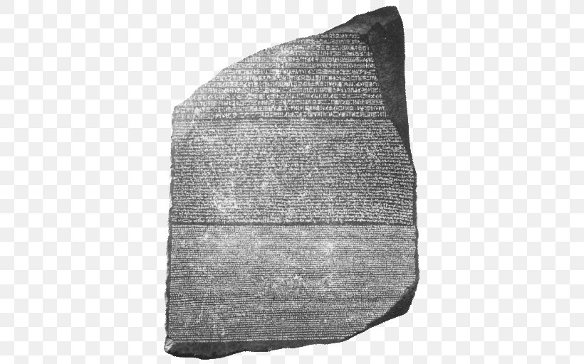 Rosetta Stone Ancient Egypt Egyptian Hieroglyphs, PNG, 512x512px, Rosetta Stone, Ancient Egypt, Black And White, Decipherment, Demotic Download Free