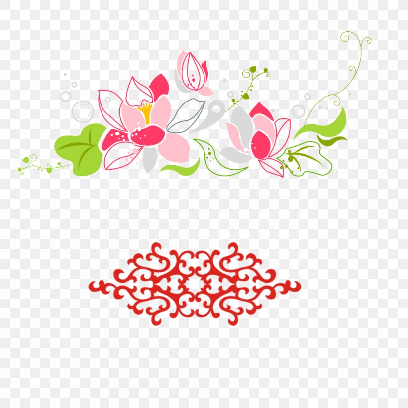 Watercolor Painting Motif Pattern, PNG, 1000x1000px, Watercolor Painting, Area, Branch, Color, Cut Flowers Download Free