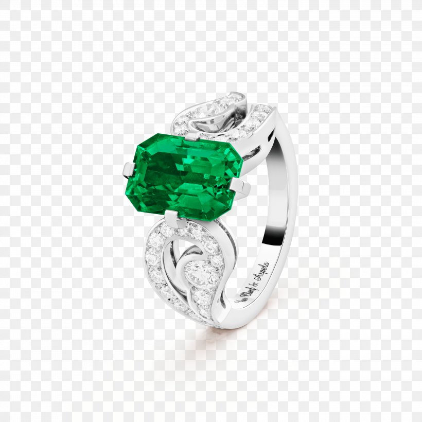 Emerald Ring Van Cleef & Arpels Solitaire Jewellery, PNG, 3000x3000px, Emerald, Body Jewelry, Chaumet, Colored Gold, Diamond Download Free