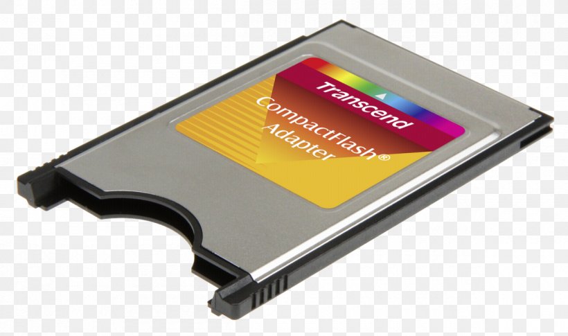 PC Card CompactFlash Adapter Flash Memory Cards Transcend Information, PNG, 1200x711px, Pc Card, Adapter, Card Reader, Compactflash, Computer Download Free