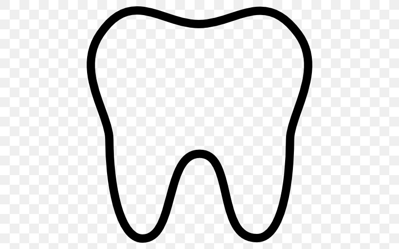Tooth Clip Art, PNG, 512x512px, Tooth, Area, Black, Black And White, Dentist Download Free