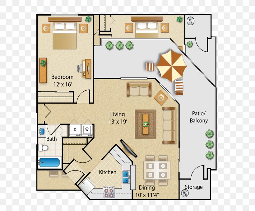 The Place At Fountains At Sun City Apartments Floor Plan
