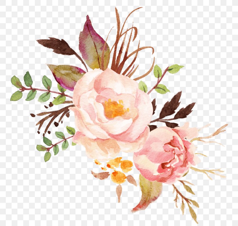 Floral Design Watercolor Painting Flower Bouquet Art, PNG, 768x780px, Floral Design, Art, Blossom, Branch, Canvas Download Free