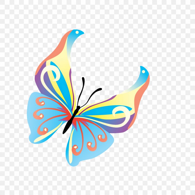 Butterfly Insect Clip Art, PNG, 1000x1000px, Butterfly, Color, Display Resolution, Insect, Invertebrate Download Free