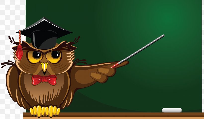 Owl Teacher Clip Art, PNG, 9155x5360px, Owl, Beak, Bird, Bird Of Prey, Education Download Free