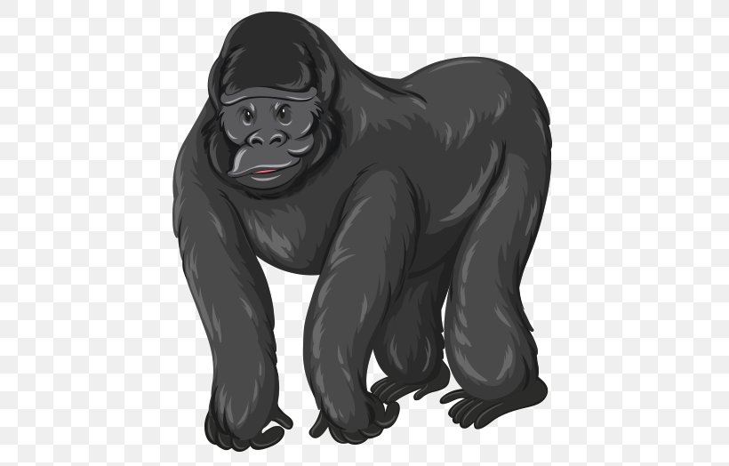 Gorillas In The Wild Lemurs, PNG, 568x524px, Gorilla, Black, Carnivoran, Common Chimpanzee, Fictional Character Download Free