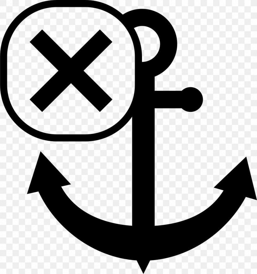 Anchor X Mark Clip Art, PNG, 916x980px, Anchor, Area, Black And White, Check Mark, Ship Download Free