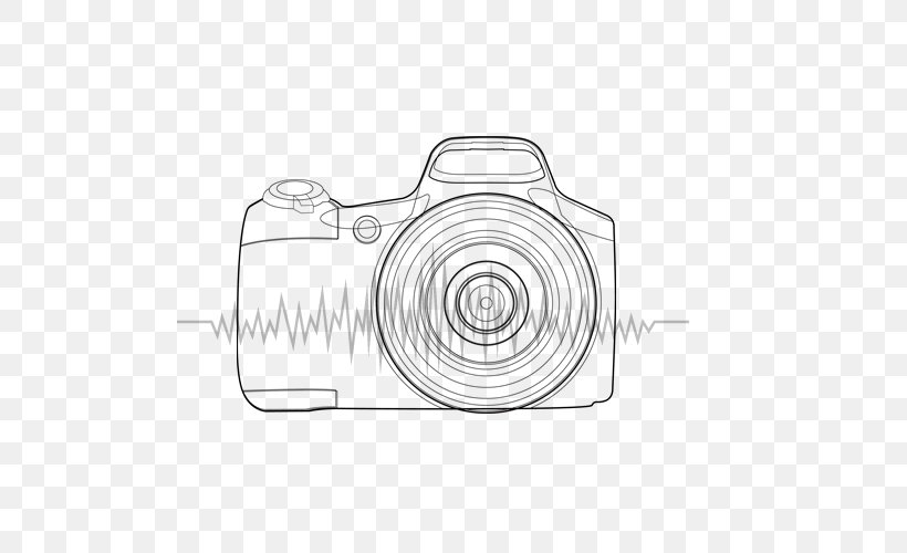 Black And White Camera Drawing, PNG, 500x500px, Black And White, Camera, Designer, Drawing, Line Art Download Free
