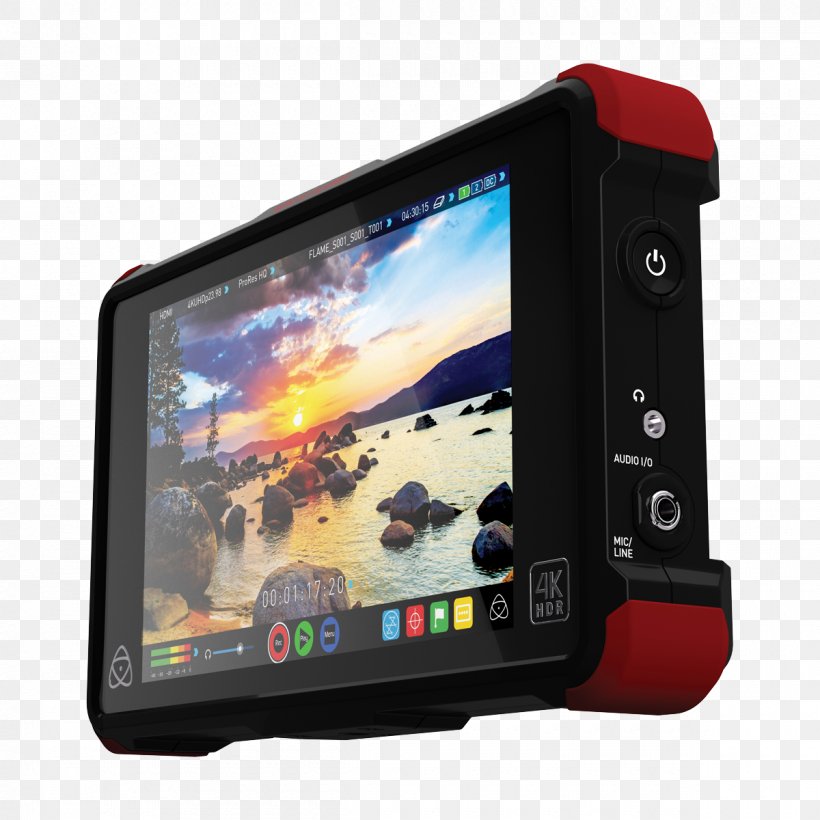 Computer Monitors Atomos Ninja Flame Apple ProRes 4K Resolution HDMI, PNG, 1200x1200px, 4k Resolution, Computer Monitors, Apple Prores, Bit, Camera Download Free