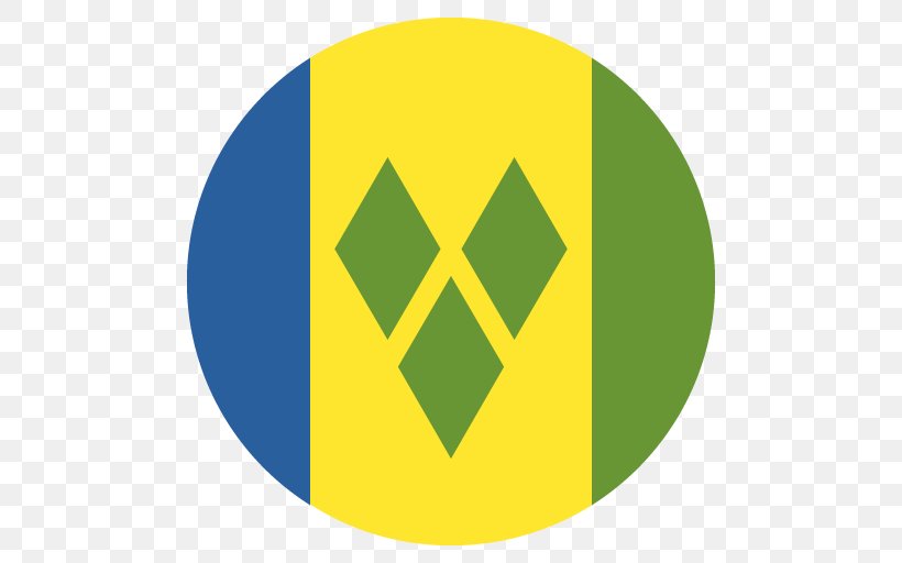 Flag Of Saint Vincent And The Grenadines Mayreau Saint Lucia Grenada, PNG, 512x512px, Saint Vincent, Brand, Caribbean, Emoji, Flag Download Free