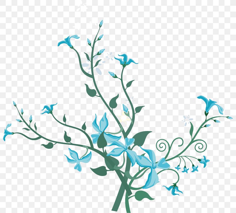 Flower Petal Wall Floral Design Clip Art, PNG, 800x738px, Flower, Blue, Branch, Drawing, Flora Download Free