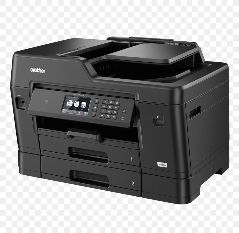 Multi-function Printer Inkjet Printing Brother Industries, PNG, 800x800px, Multifunction Printer, Automatic Document Feeder, Brother Industries, Business, Duplex Printing Download Free