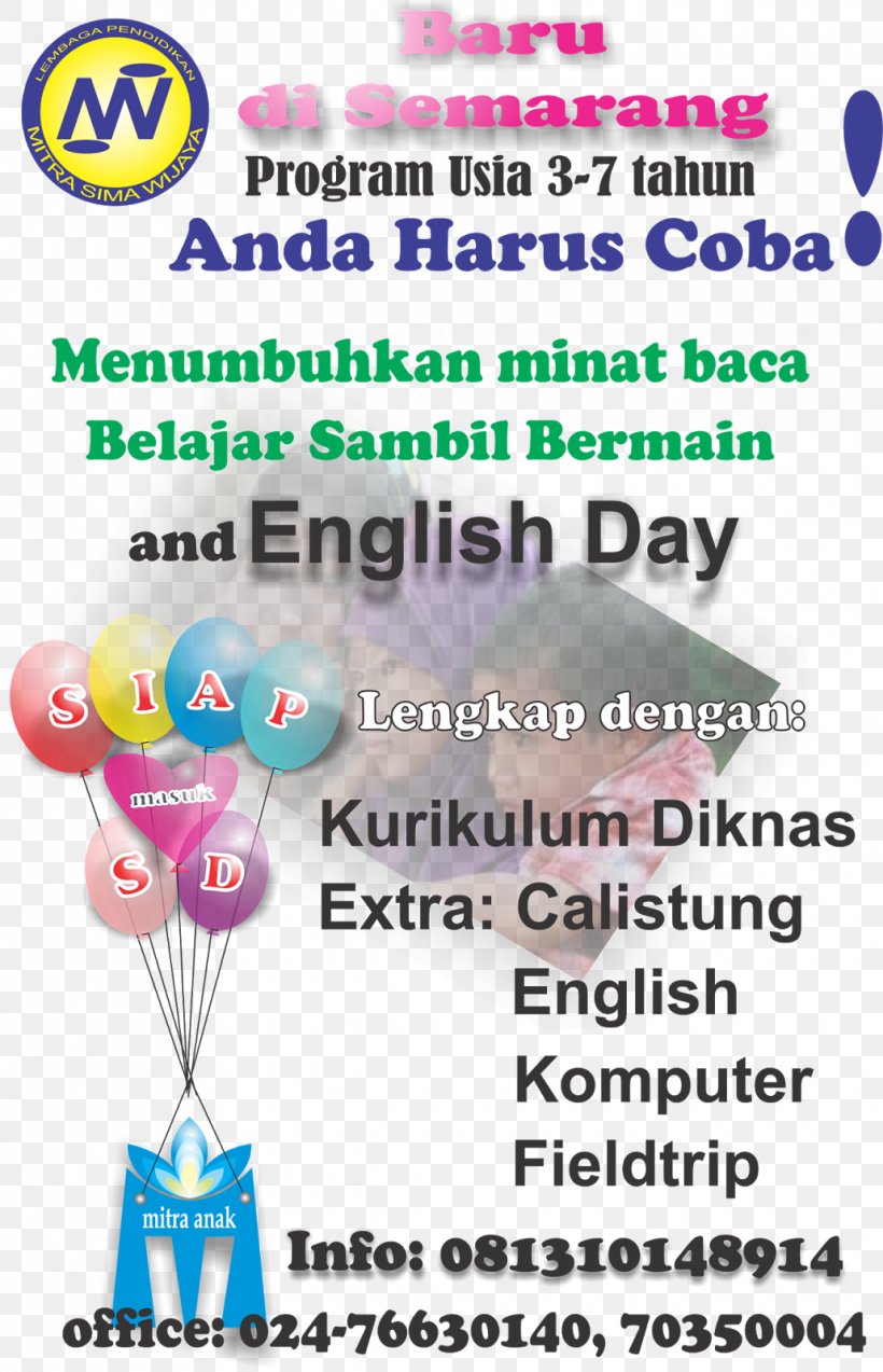 Semarang Education Course Elementary School Learning, PNG, 1030x1600px, Semarang, Advertising, Area, Balloon, Child Download Free