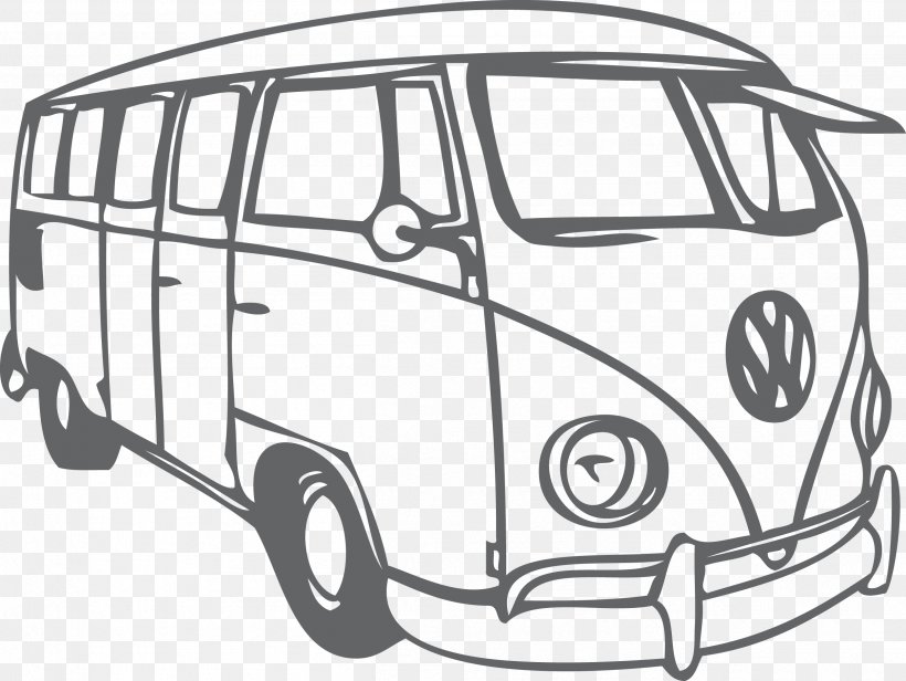 Volkswagen Beetle Volkswagen Type 2 Bus, PNG, 2506x1885px, Volkswagen Beetle, Automotive Design, Automotive Exterior, Black And White, Brand Download Free