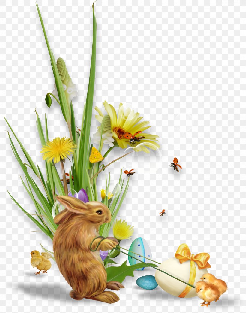 Easter Bunny Rabbit Clip Art, PNG, 2348x2985px, Easter Bunny, Easter, Floral Design, Flower, Flowering Plant Download Free