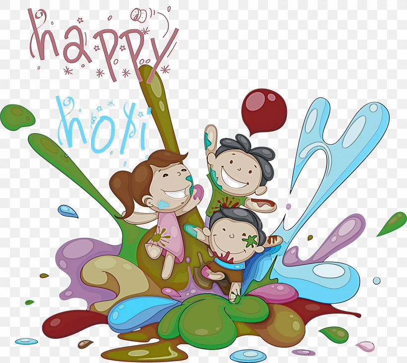 Happy Holi Holi Colorful, PNG, 3000x2684px, Happy Holi, Cartoon, Colorful,  Festival, Holi Download Free