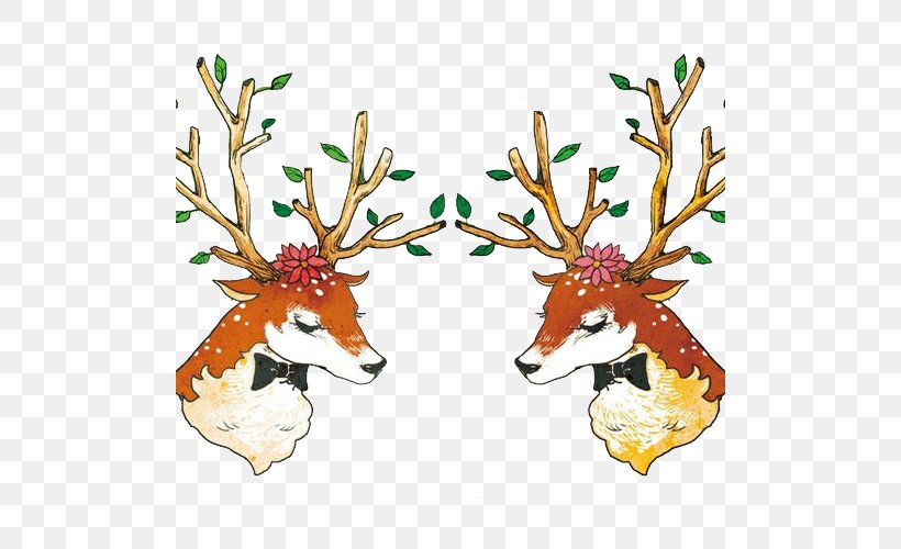 Deer Image Cartoon Download, PNG, 500x500px, Deer, Animal Figure, Art, Cartoon, Christmas Ornament Download Free