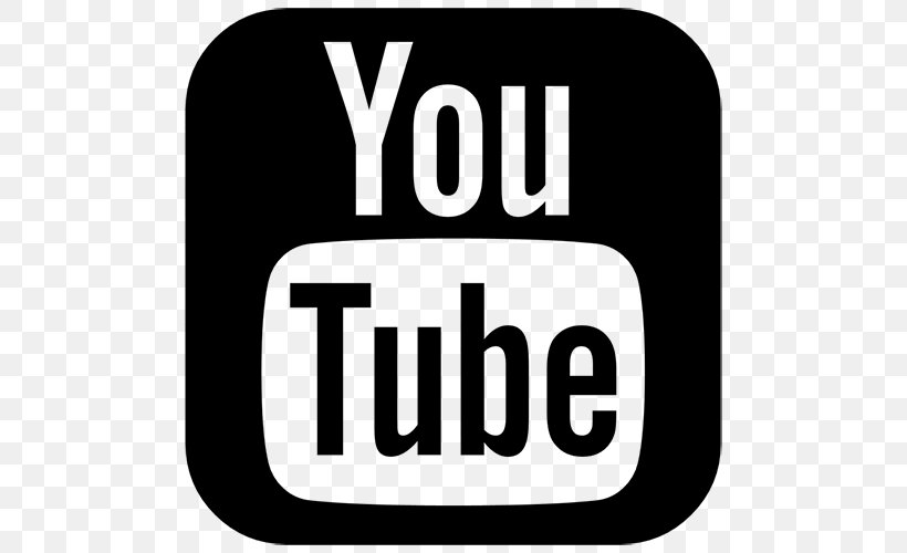 YouTube Logo, PNG, 500x500px, Youtube, Area, Black And White, Brand, Cdr Download Free